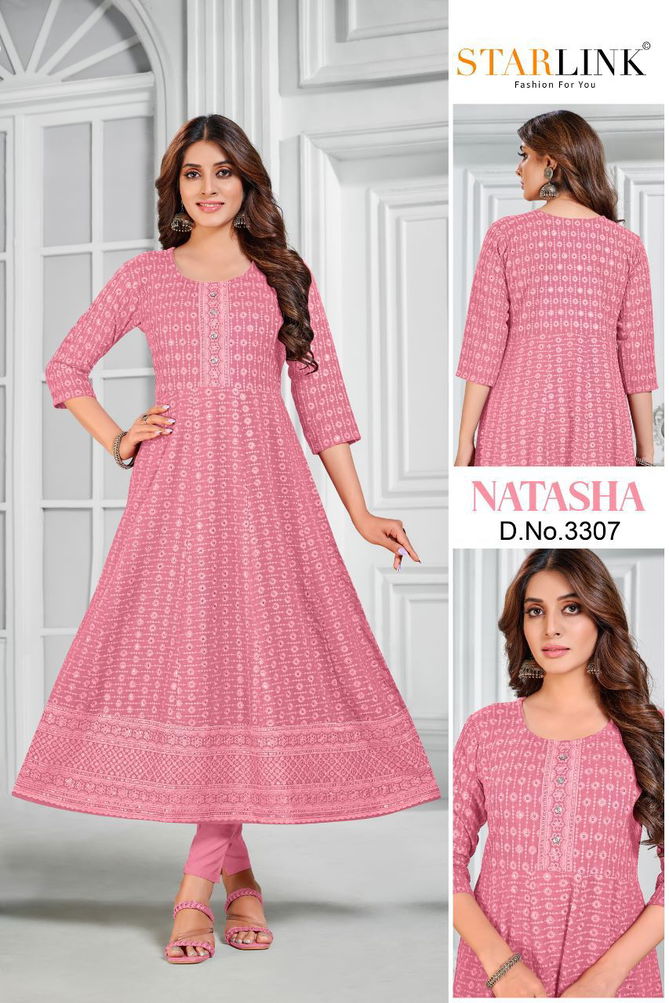 Starlink Natasha Festive Wear Wholesale Anarkali Kurtis Catalog